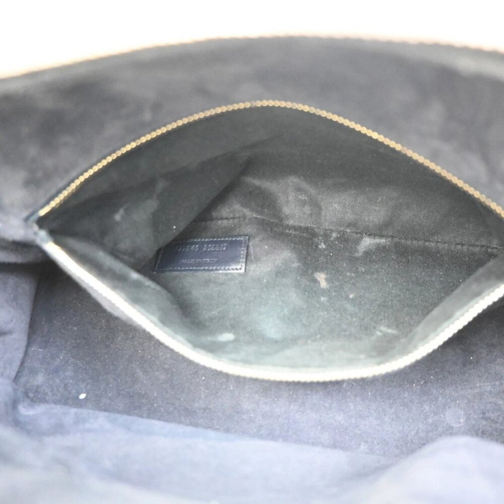 SAINT LAURENT Class Duffle 2way Shoulder Handbag Leather Blue GHW Italy 37ZA042 - Picture 16 of 16